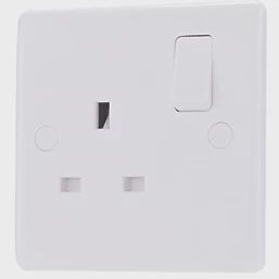 British General 800 Series 13A 1-Gang DP Switched Socket White