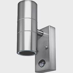 Luceco LEXDSSUDPIR-03 Outdoor Decorative External Wall Light With PIR &amp; Photocell Sensor Stainless Steel (