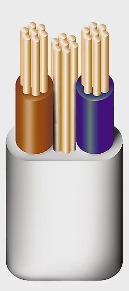 Prysmian Grey Twin &amp; earth Cable 1mm² x 5m