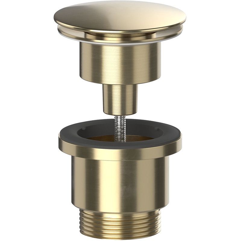Viva Universal Clicker Basin Waste Brushed Brass