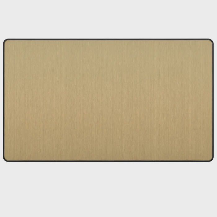 BG Evolve Satin Brass Double Blank Plate PCDSB95B