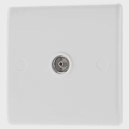 British General 800 Series 1-Gang Coaxial TV Socket White