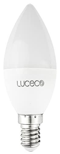 British General Luceco Smart! LED Dimmable C35 Candle Bulb, 4.8 Watts, 470Lm, White