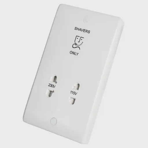 BG Nexus 115 / 230V Dual Voltage Shaver Socket White