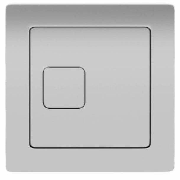 Square Chrome Dual Flush Button - Scudo