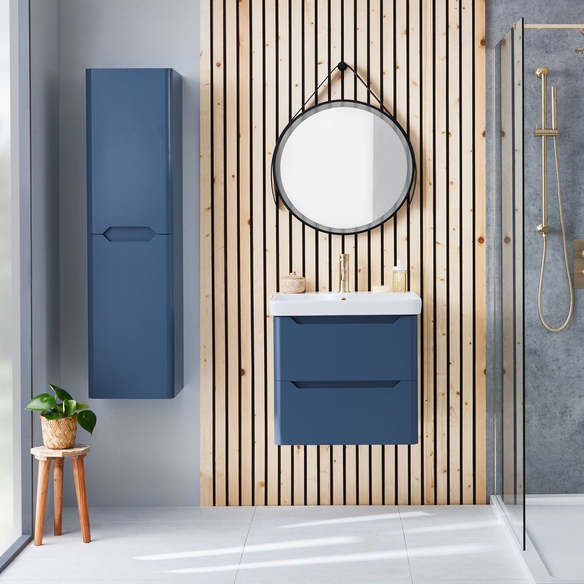 Scudo Ella 600 Blue Wall Hung Vanity Unit