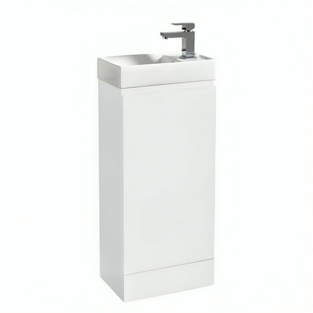 Scudo Waterguard 400mm Gloss White Cloakroom Vanity Unit and Basin