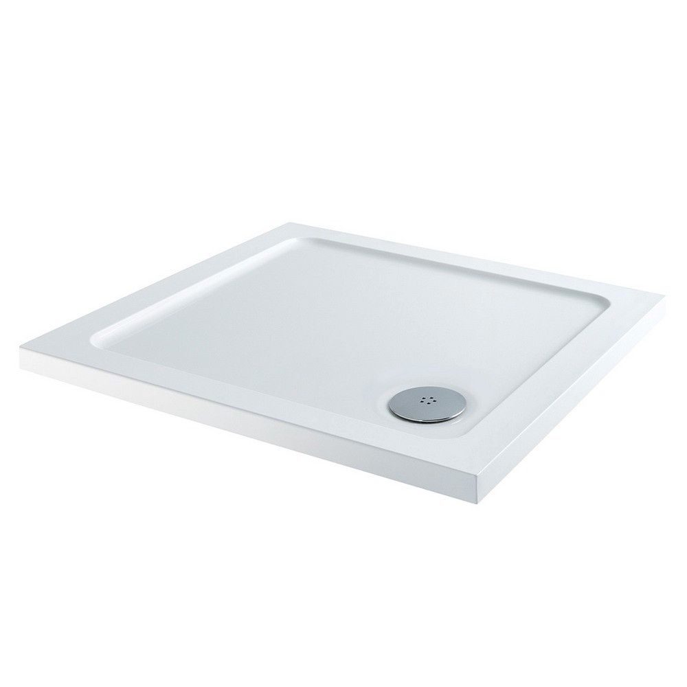 Scudo Shires 800mm Square White Shower Tray