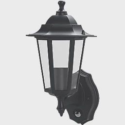 Luceco Outdoor Coach Lantern With PIR Sensor Black