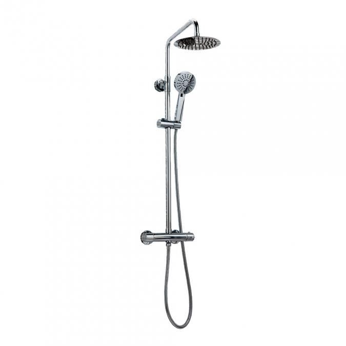 Scudo Serena Round Dual Head Thermostatic Shower - Fixed Head and Adjustable Hand Set