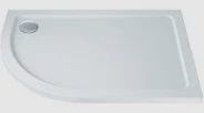 Scudo Shires 1000 x 800mm LH White Offset Quadrant Shower Tray