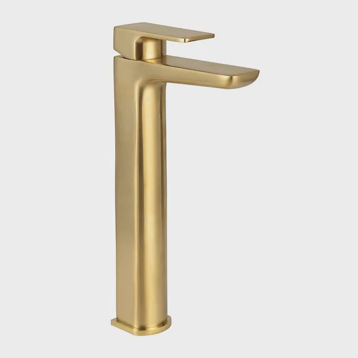 Scudo Brushed Brass Tall Basin Mixer Tap