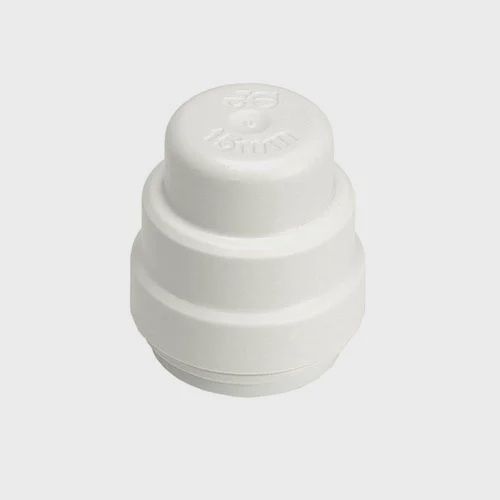 15mm White Stop End