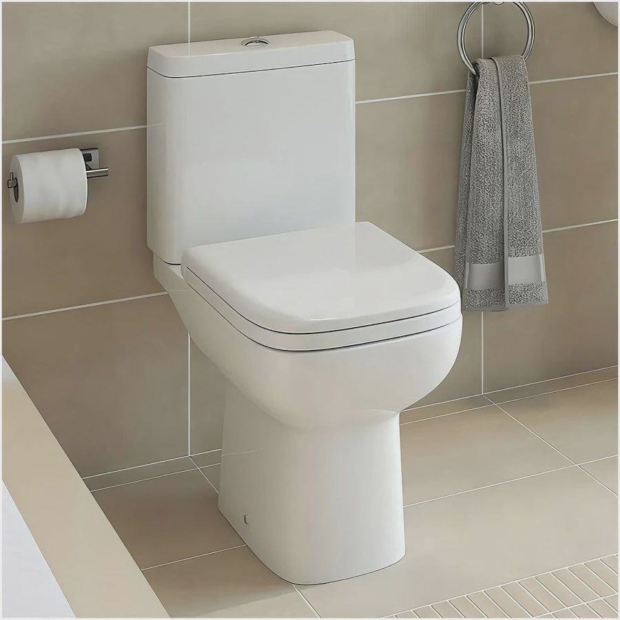 Essential Violet White Close Coupled WC With Cistern And Soft Close Seat EC6005
