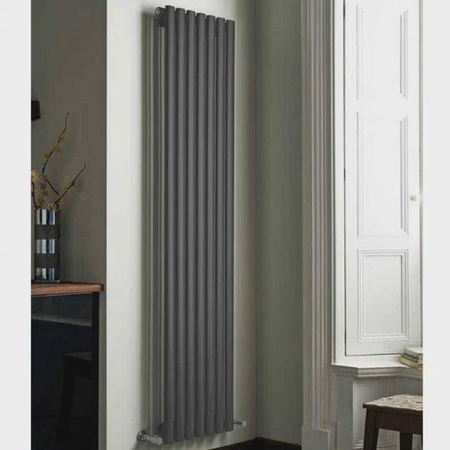 Prestige Aspen Double Designer Vertical Radiator 1800mm H x 300mm W - Anthracite