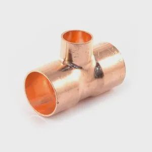 Copper End Feed Reducing Tees 22mm x 22mm
