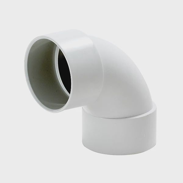 White Solvent weld 87.5° Waste pipe Bend