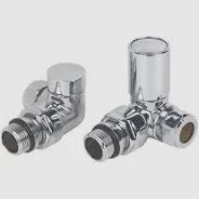 Corner  Radiator Valve &amp; Lockshield 2 Pcs