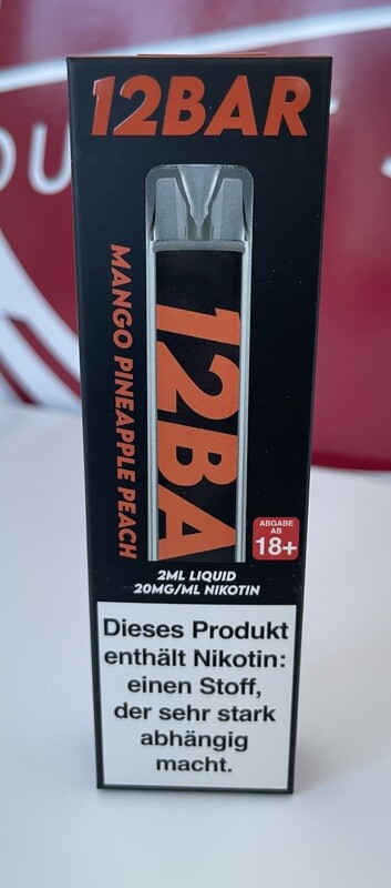 12BAR Mango Pineapple Peach 20mg/ml 12BAR Mango Pineapple Peach 20mg/ml