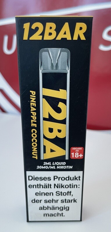 12BAR Pineapple Coconut 20mg/ml 12BAR Pineapple Coconut 20mg/ml