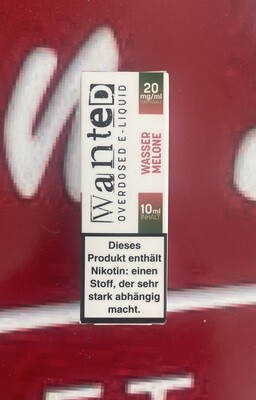 Wanted Wassermelone 20mg/ml Wanted Wassermelone 20mg/ml