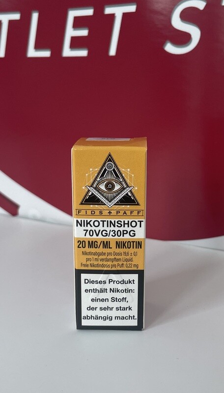 Fids+Paff Nikotinshot 70VG/30PG 10ml 20mg