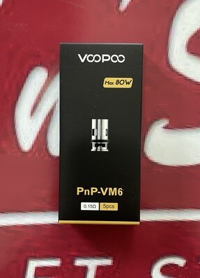 5 VooPoo PnP-VM6 Coils 0,15 Ohm 5 VooPoo PnP-VM6 Coils 0,15 Ohm