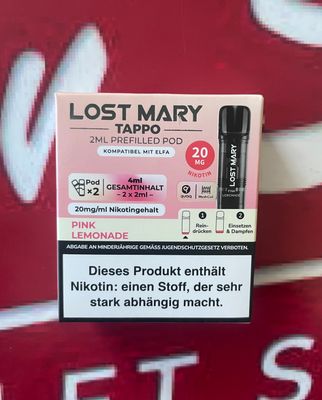 Lost Mary Tappo Prefilled Pods 20mg/ml versch. Sorten Lost Mary Tappo Prefilled Pods 20mg/ml versch. Sorten