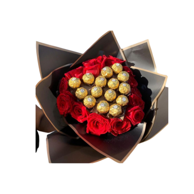 Heart-Shaped Choco Bouquet (SM/MEDIUM)