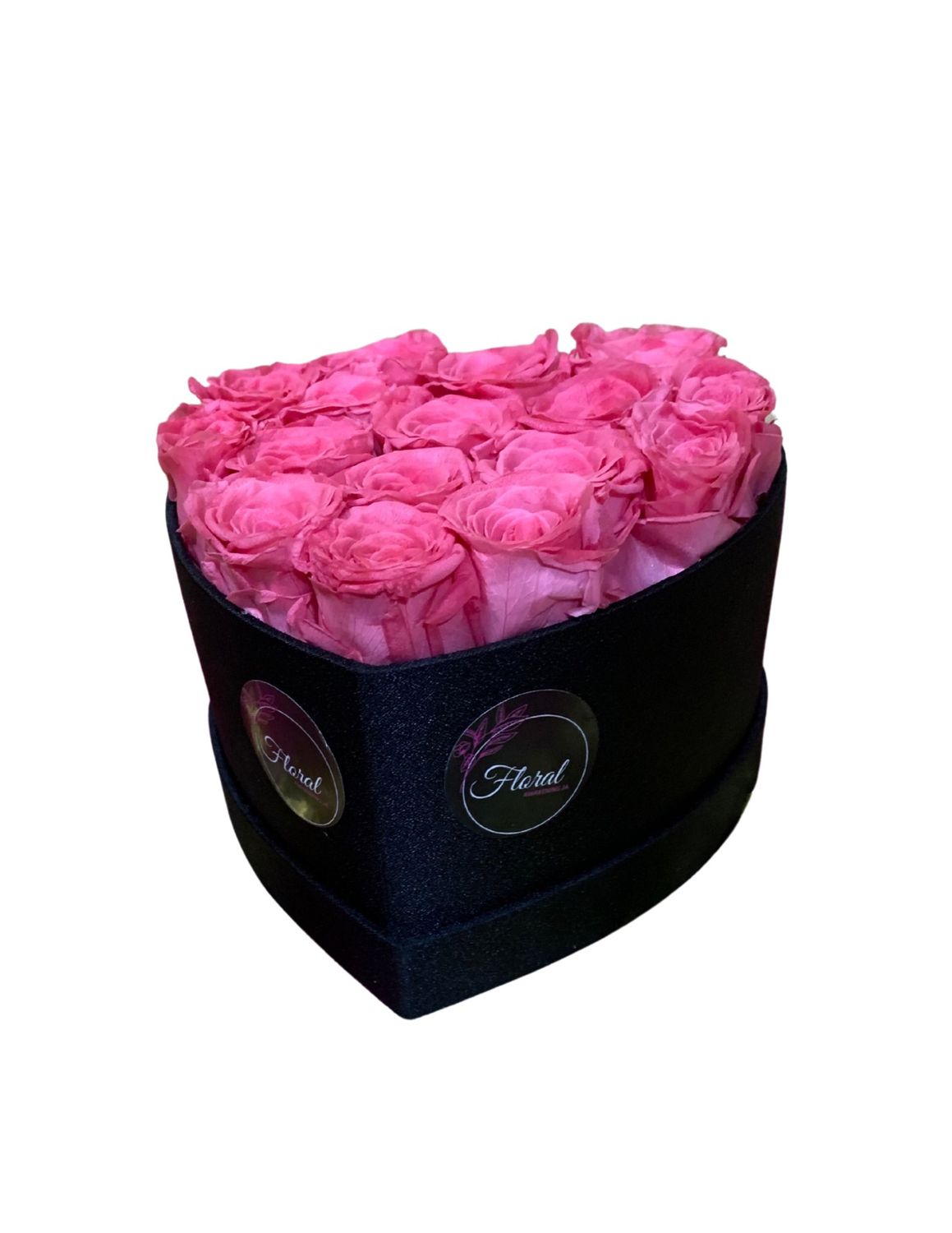 Forever Roses In Heart Shaped Cloth Packaging
