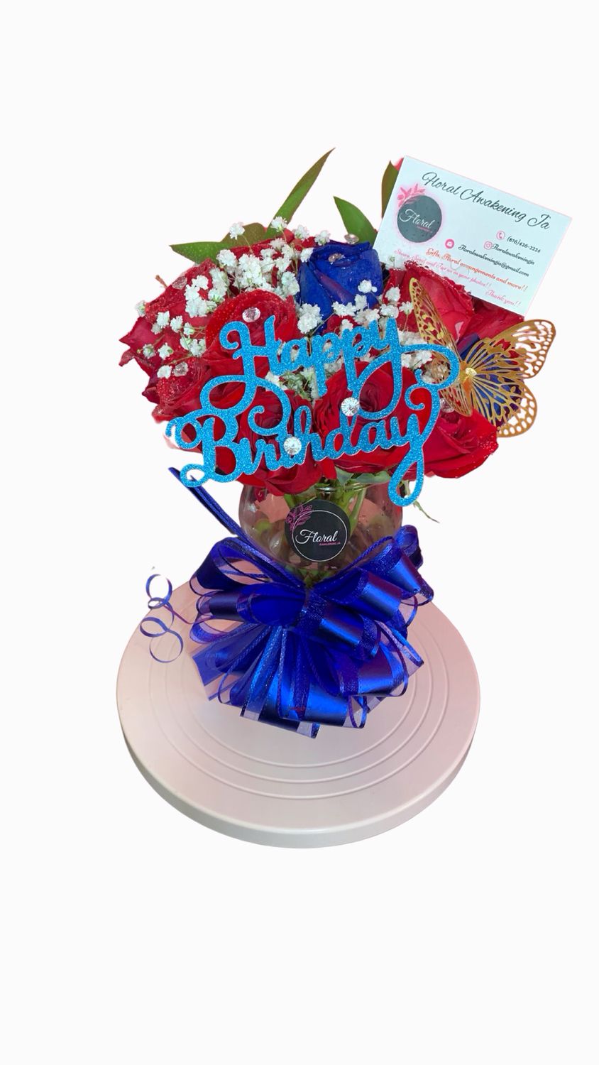 20 Rose Combo Vase Arrangement