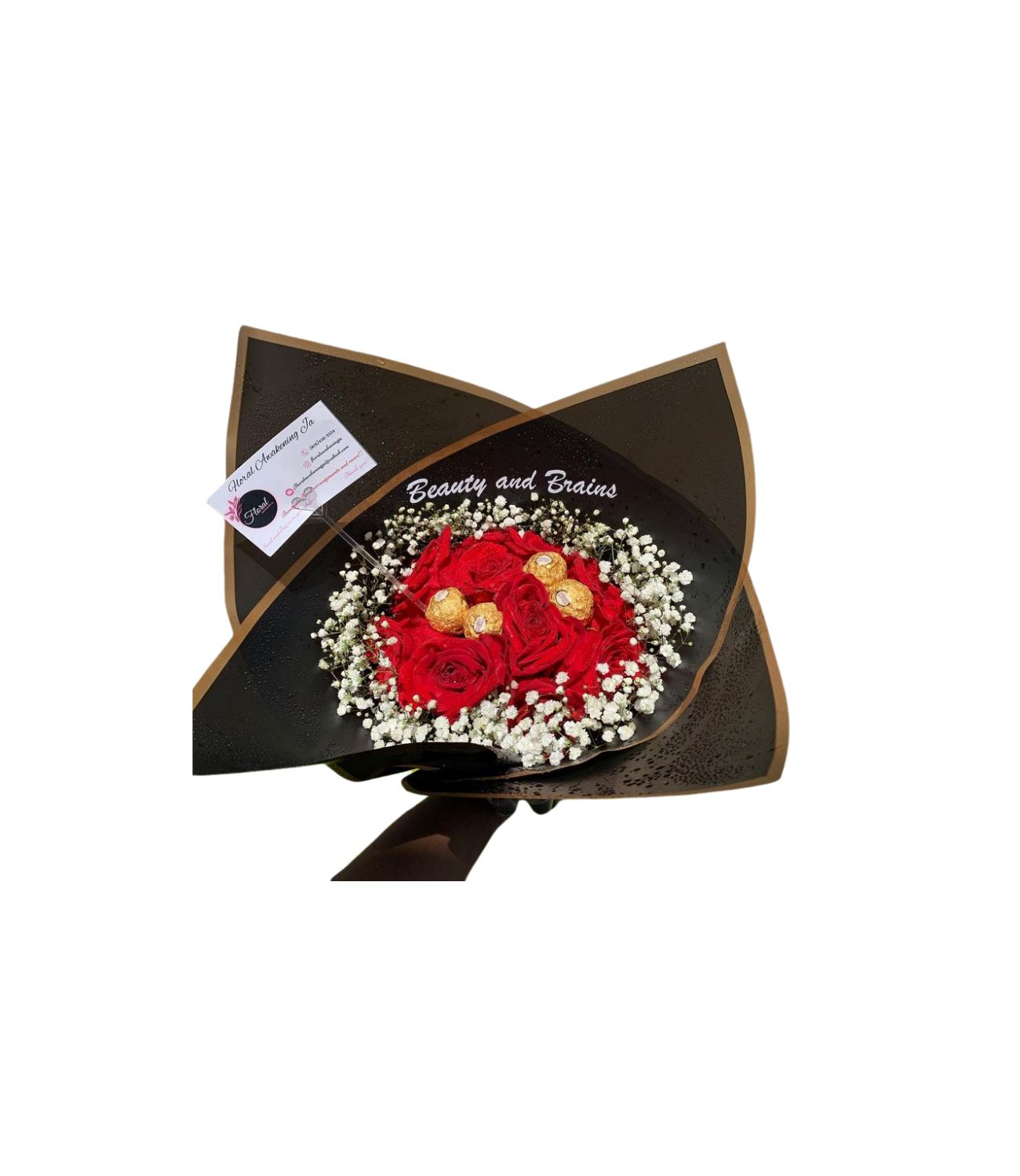 Small Medium Roses Only Bouquet With White Floral Accents