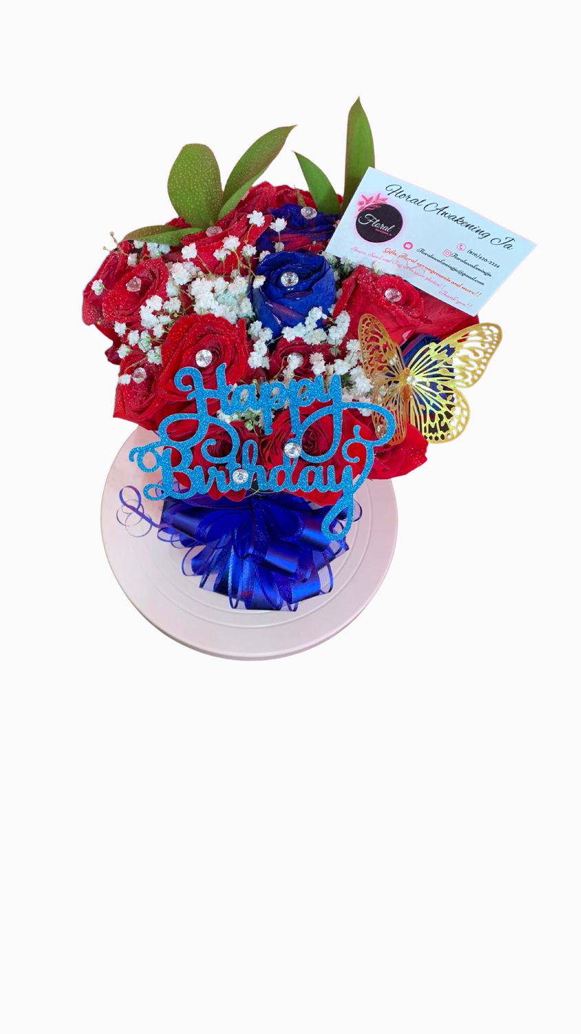 NEW Graduation 20 Rose Combo Vase Arrangement