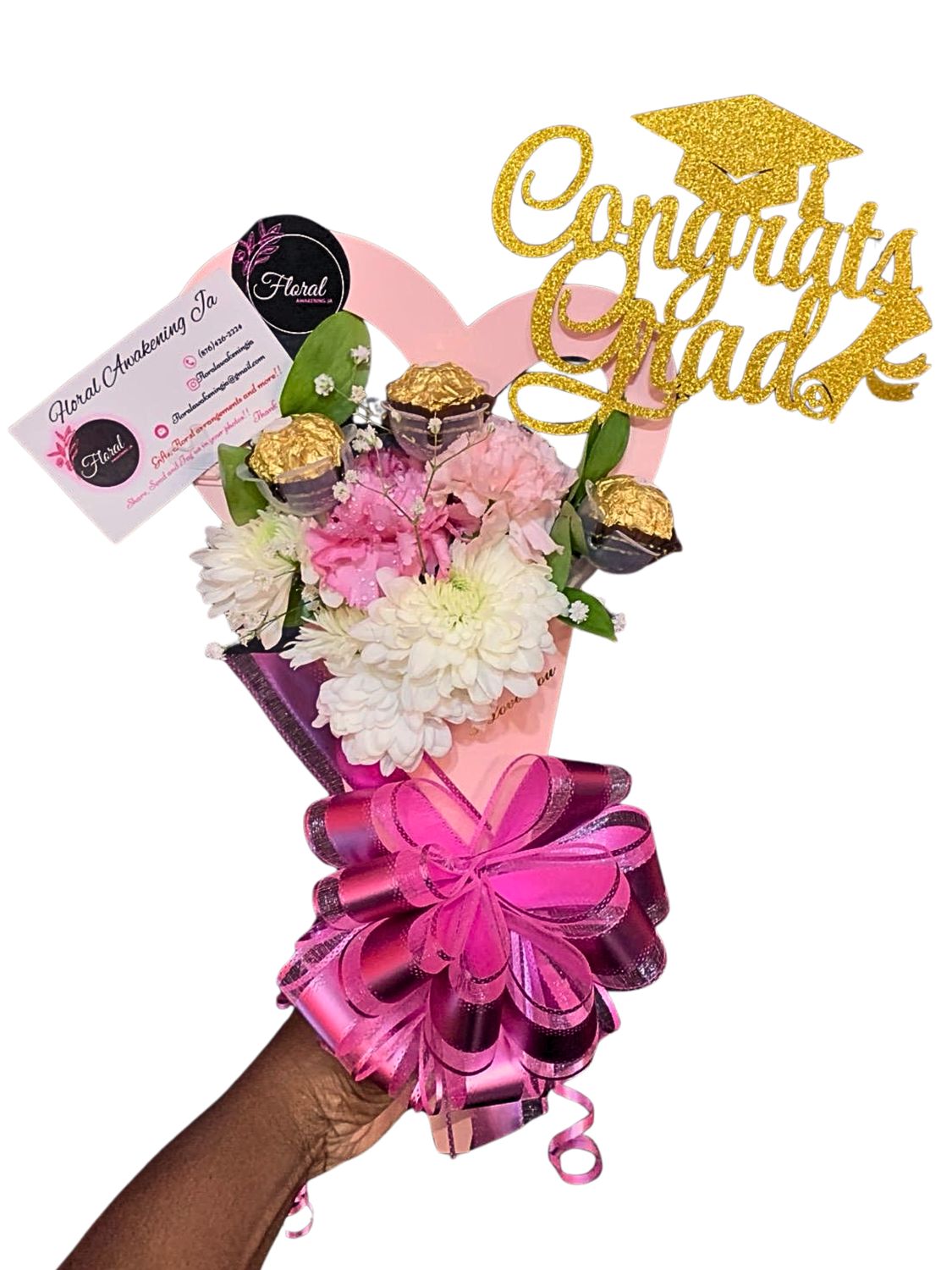 NEW Mini Heart Shaped bundle (Mixed Flowers ) GRAD Special