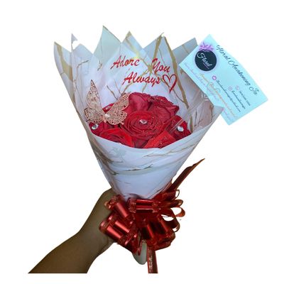 NEW Valentine 8 Roses Combo