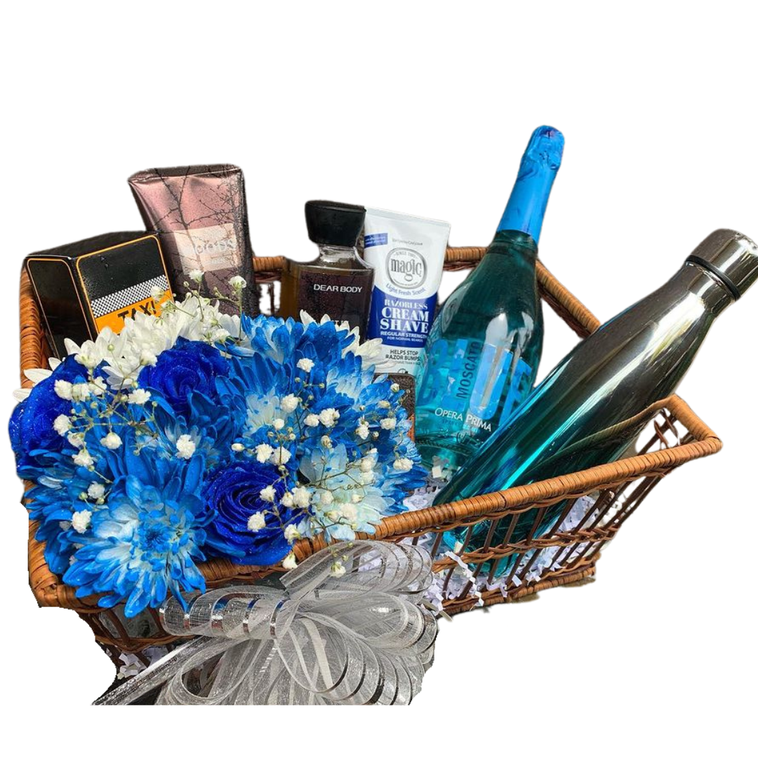 Male Flower Basket with Goodies