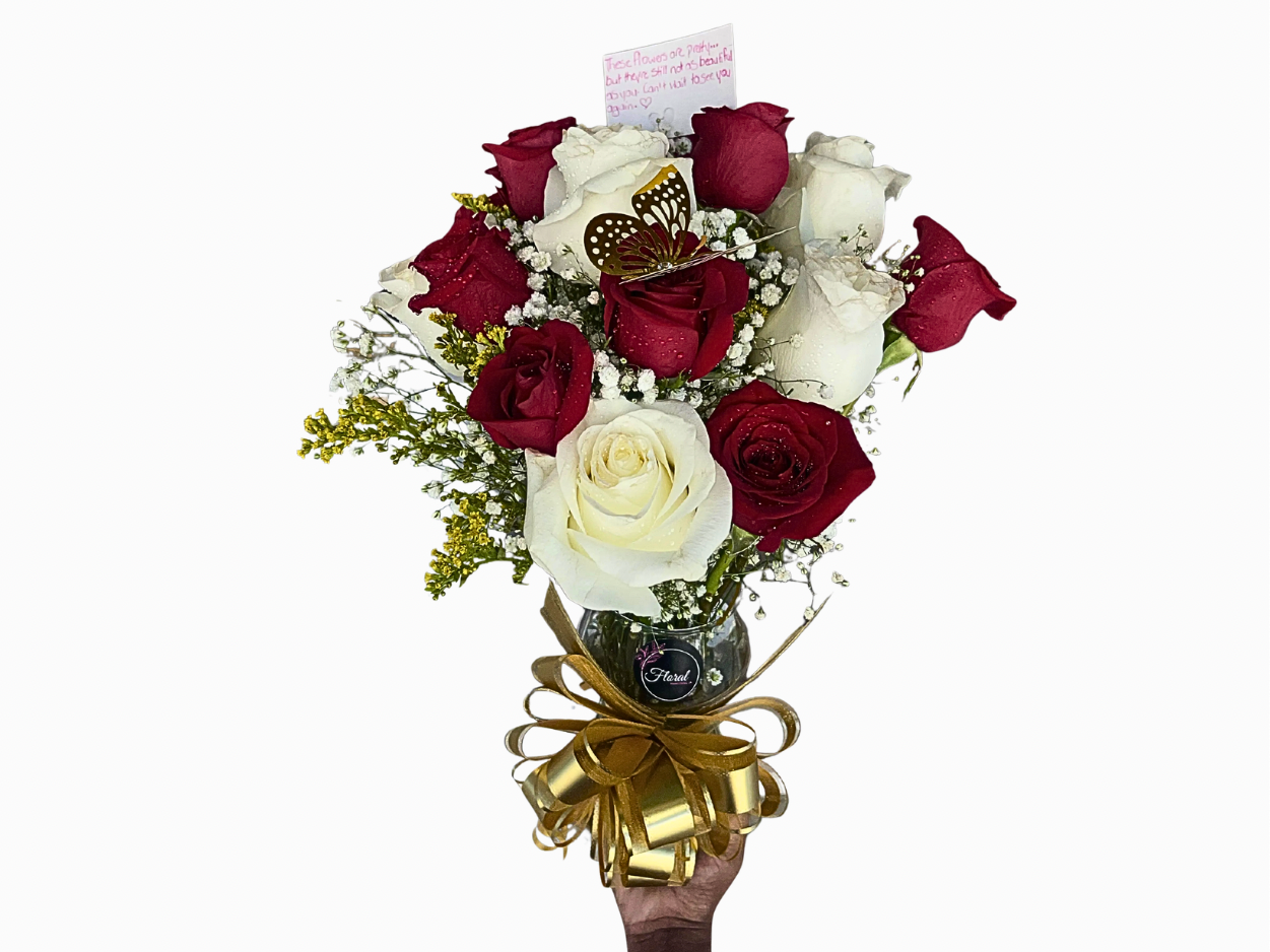 Medium Rose Vase Arrangement
