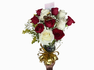 Medium Rose Vase Arrangement