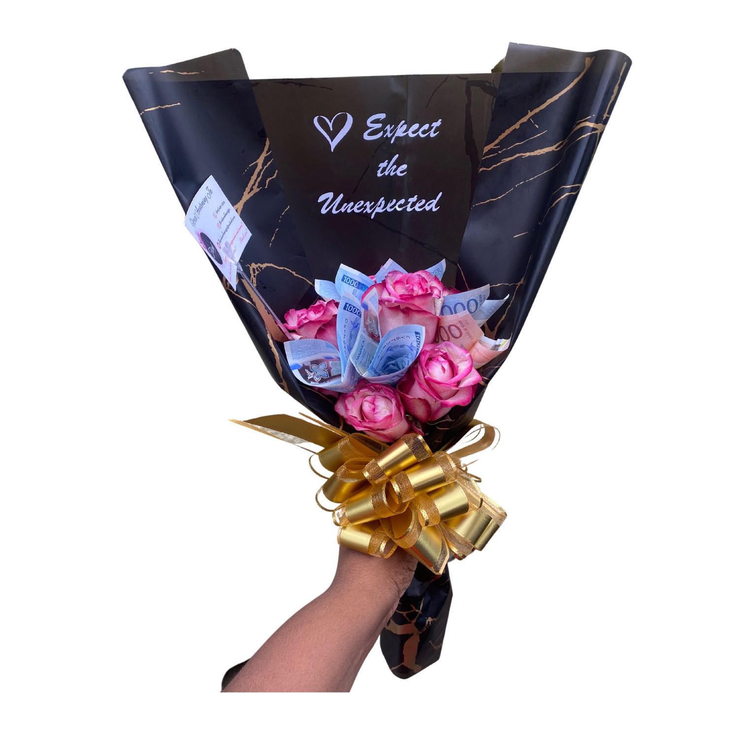 NEW Graduation Small Money And Rose Bouquet