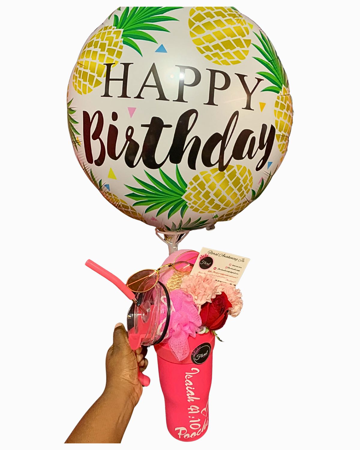 Travel Gift Tumbler (Flower/Goodies inside)