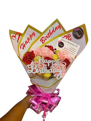 NEW Valentines Carnations And Roses Small-Medium Mixed Bouquet