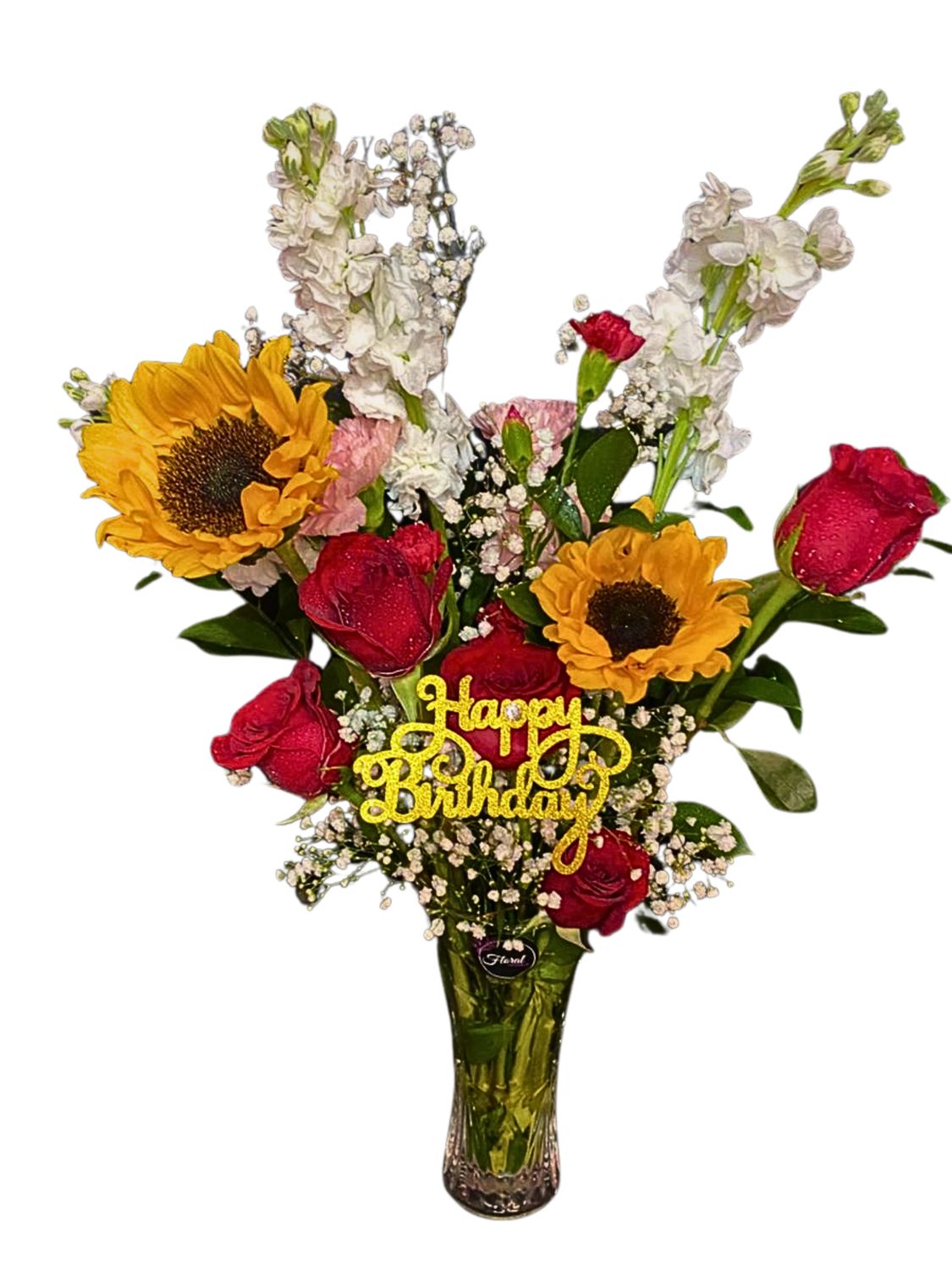 NEW Valentines Medium Mixed flowers Vase Arrangement
