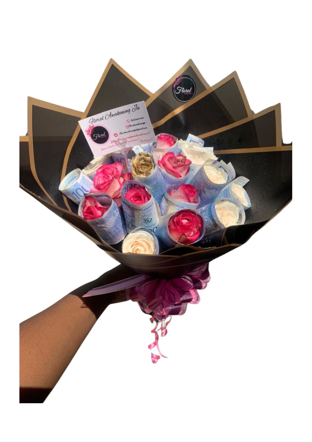NEW Mothers Day Money Wrapped Around Roses