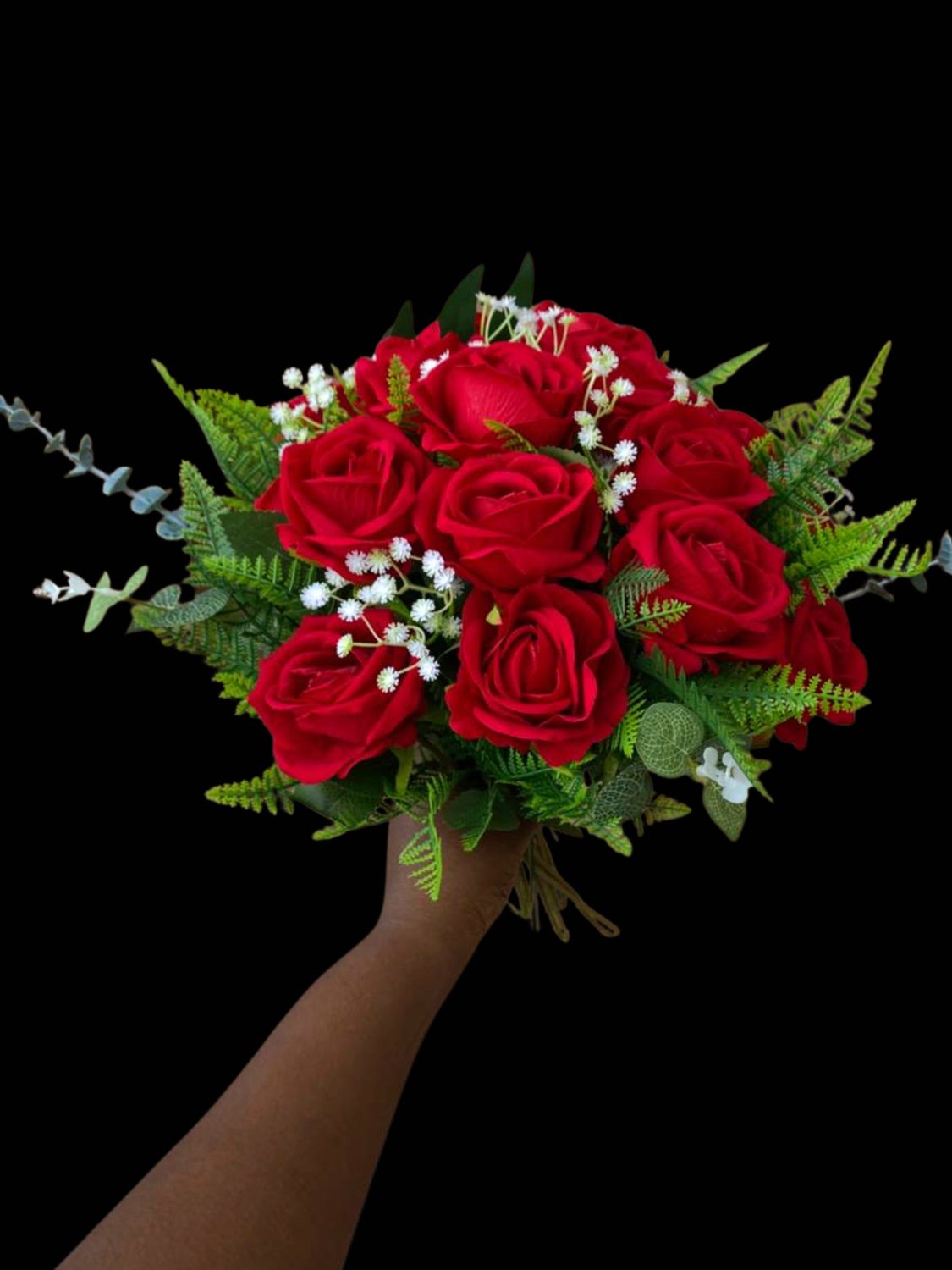Artificial Bridal Bouquet - Roses Only (Medium)