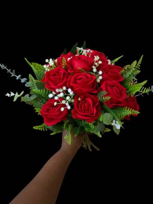 Artificial Bridal Bouquet - Roses Only (Medium)