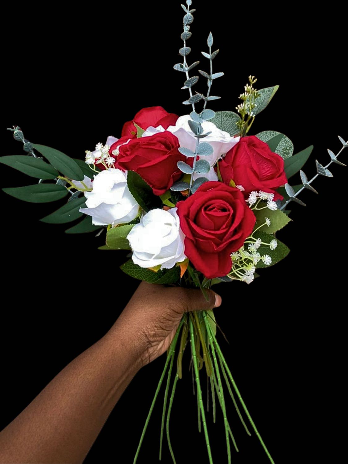 Artificial Bridal Bouquet (Roses)-Small-Medium