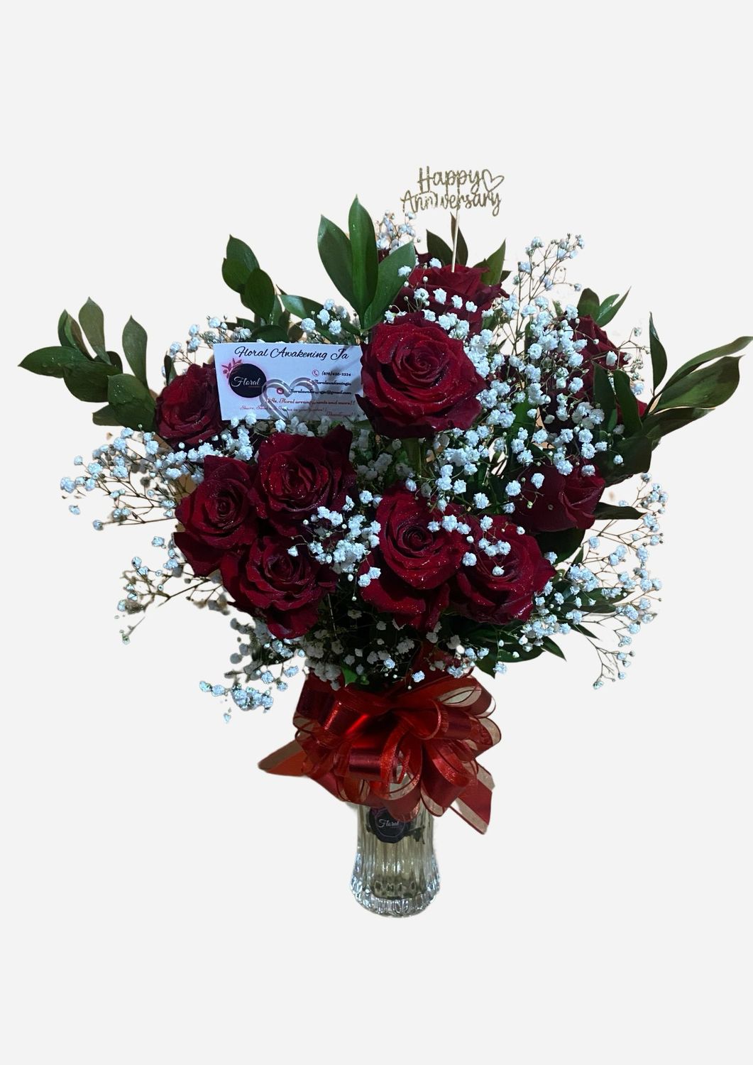 Large Rose Vase Arrangement
