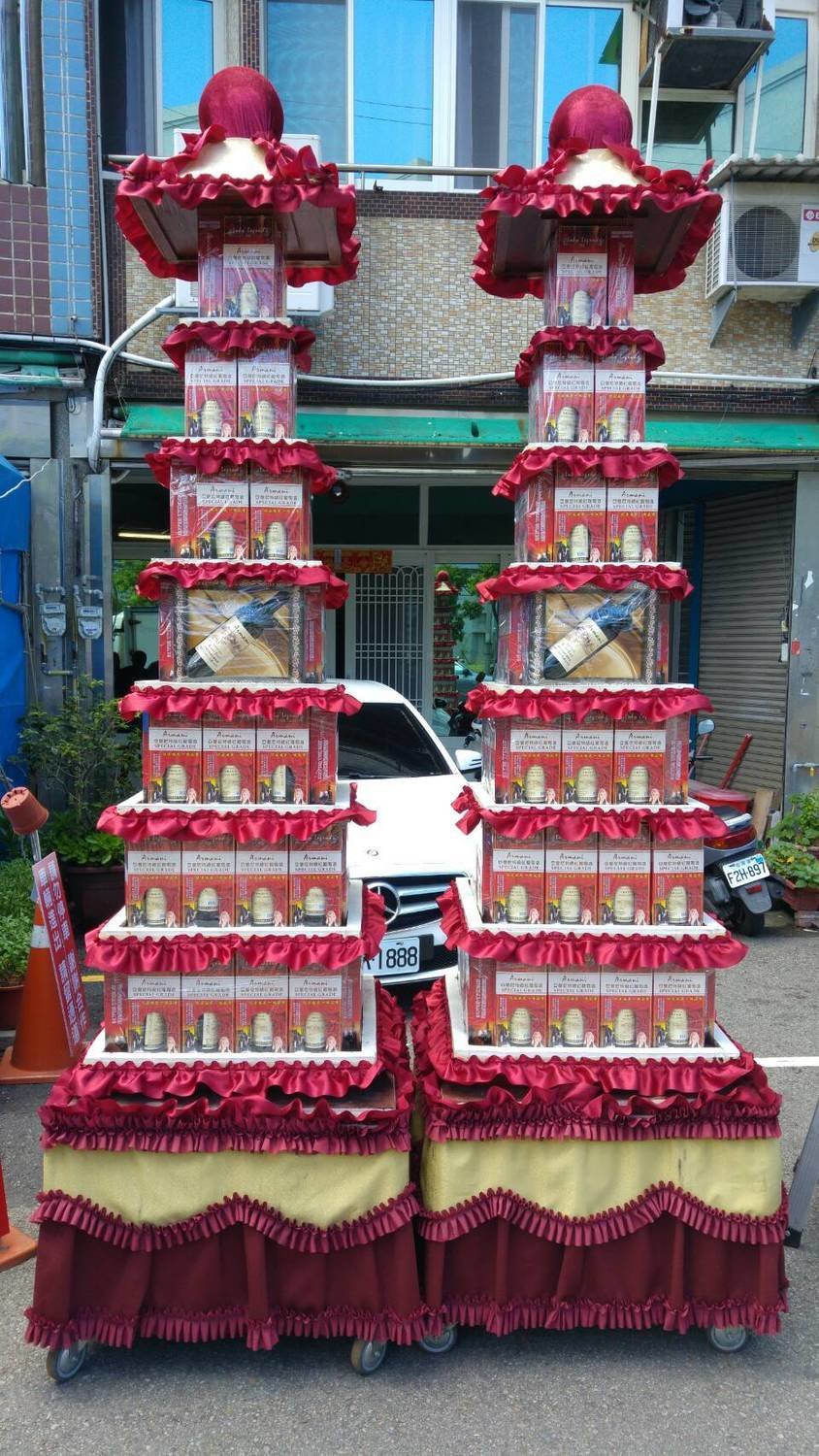 致喪用七層全亞曼尼紅酒罐頭山、罐頭柱桃園、新竹、苗栗、彰化免運請電洽0934160620劉小姐