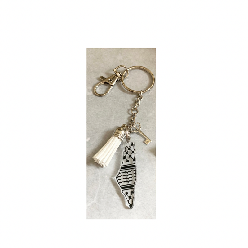 Keffiyeh Map Keychain