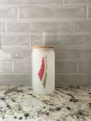 Watermelon Map Frosted Cup
